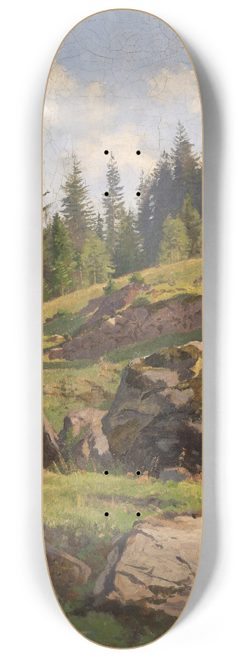Max Wilhelm Roman - Black Forest Landscape 8.25 inch art skate deck