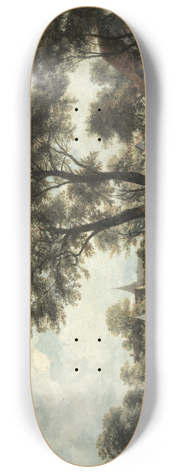 Meindert Hobbema - Village near a Pool 8.25 inch art skate deck