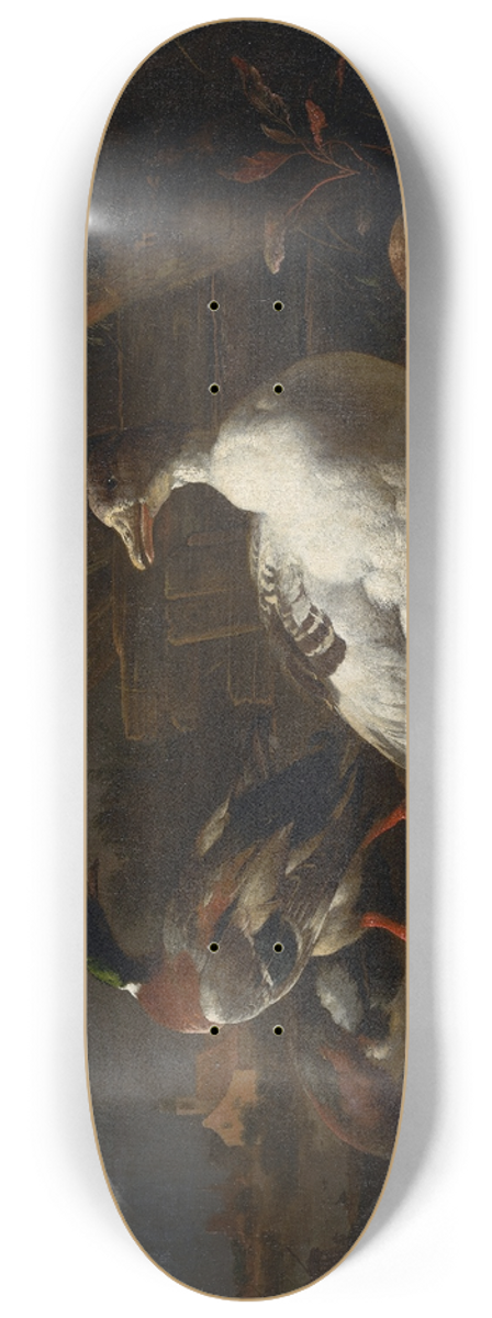 Melchior d'Hondecoeter - Geese and Ducks 8.25 inch art skate deck