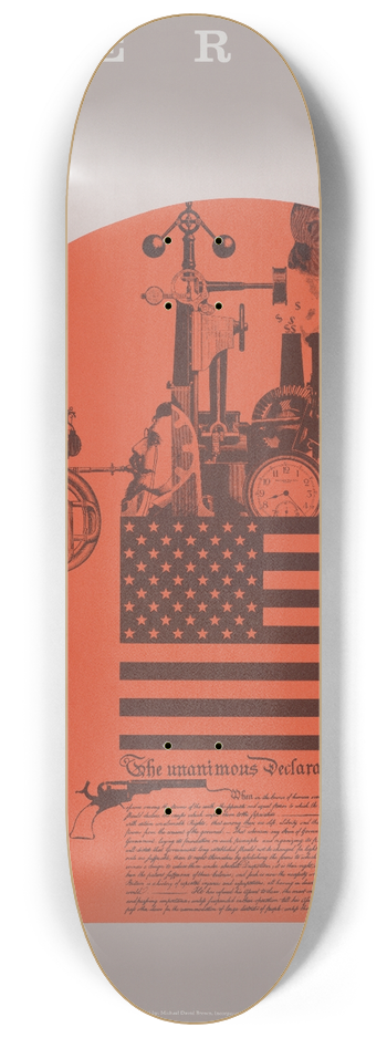 Michael David Brown - America 8.25 inch art skate deck
