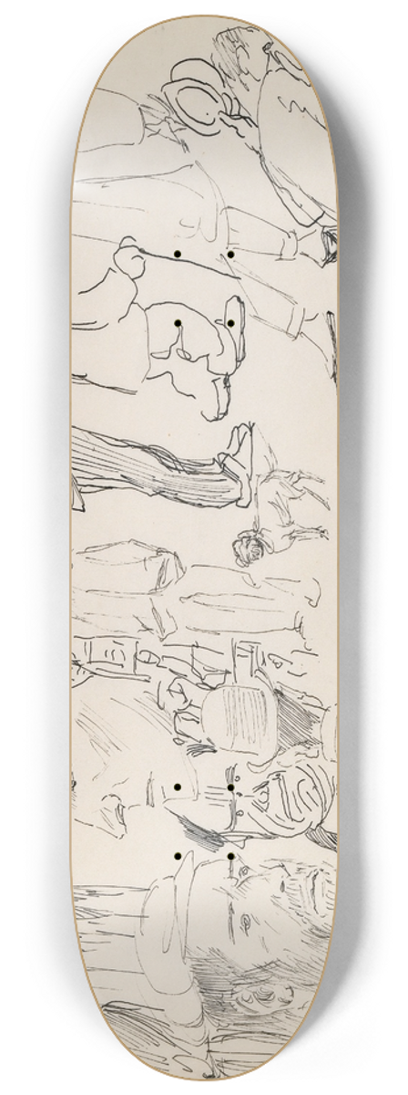 Michael Healy - People in the Street 8.25 inch art skate deck