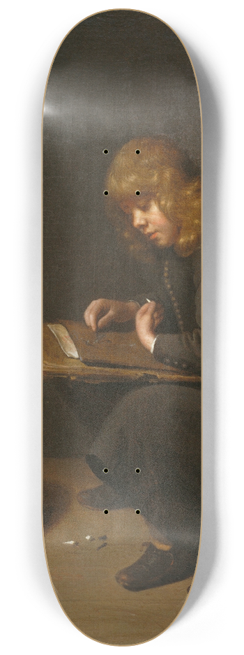 Michael Sweerts - Boy Drawing before the Bust of a Roman Emperor 8.25 inch art skate deck