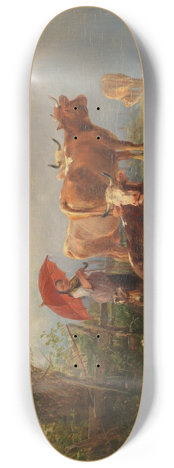 Anton Braith - Der rote Schirm 8.25 inch art skate deck