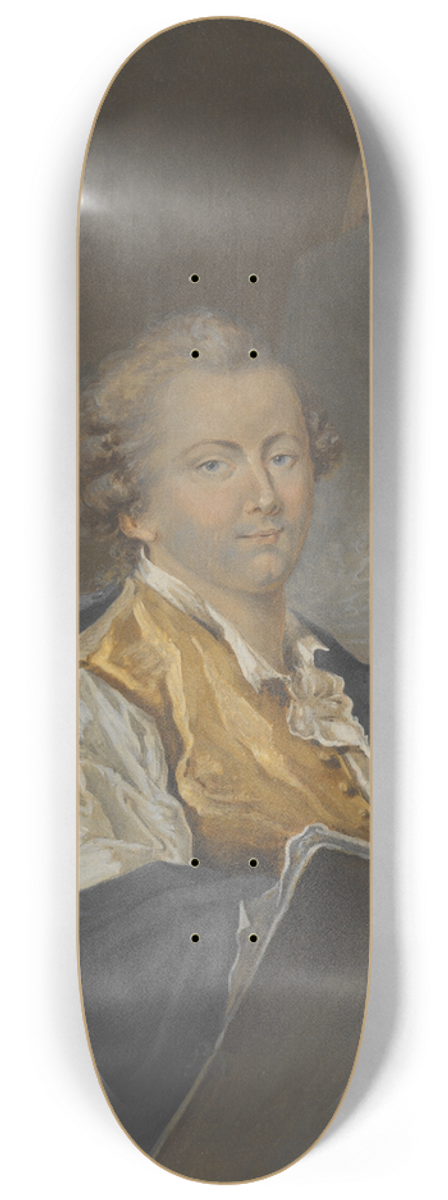 Michel-Martin Drolling - The miniature painter Peter Adolf Hall 8.25 inch art skate deck