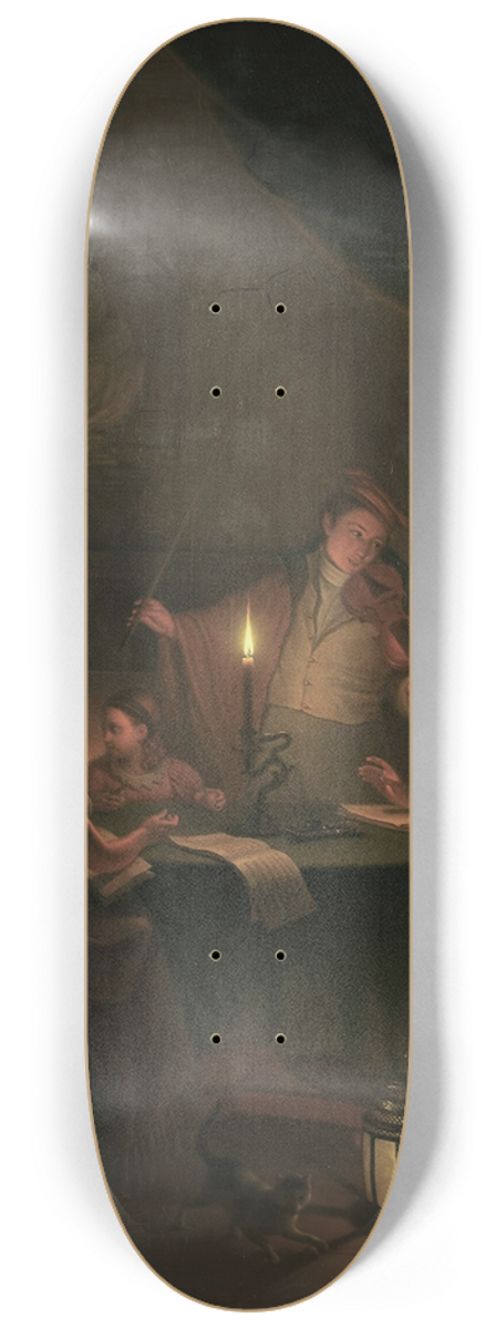 Michiel Versteegh - A Musical Party by Candlelight 8.25 inch art skate deck