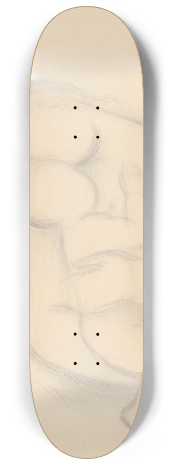 Mikul Galanda - Mother with Child in her Arms  Study for the Painting Mother  Seated 8.25 inch art skate deck