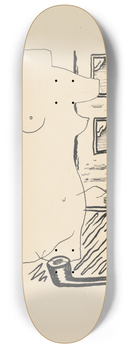 Mikul Galanda - Woman and a Pipe 8.25 inch art skate deck