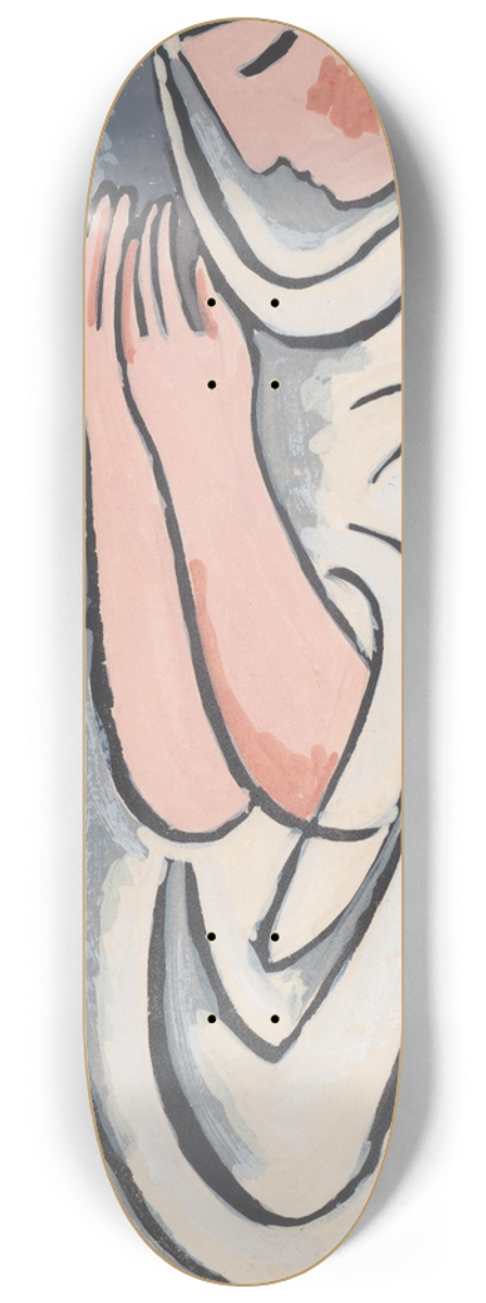 Mikul Galanda - Woman and flower 8.25 inch art skate deck