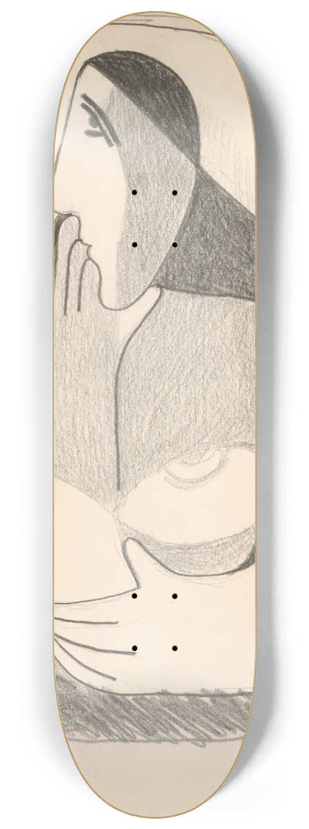 Mikul Galanda - Woman by the window 8.25 inch art skate deck
