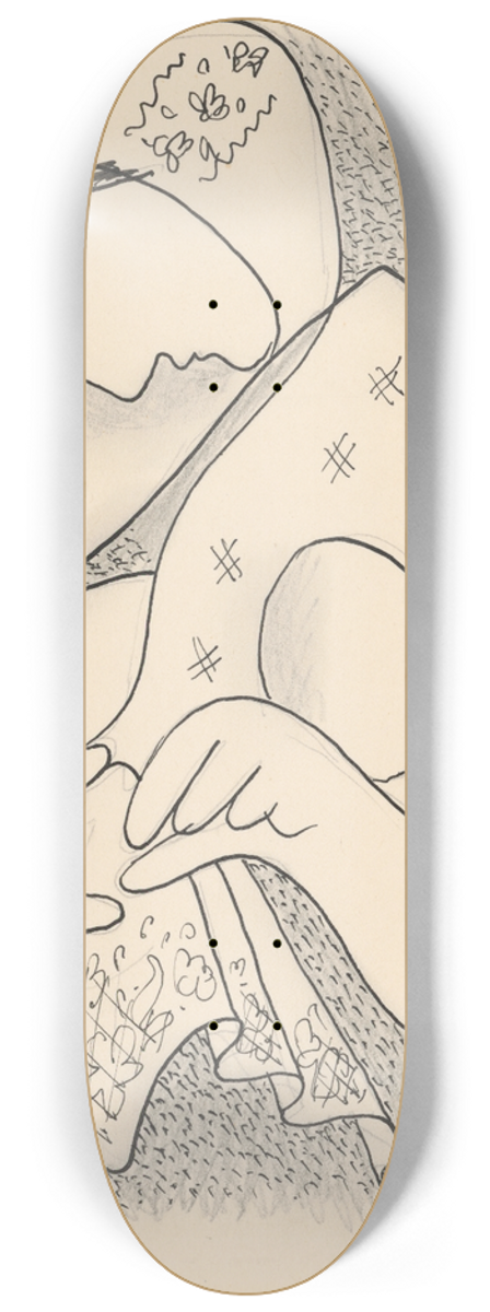 Mikul Galanda - Woman in a scarf 8.25 inch art skate deck