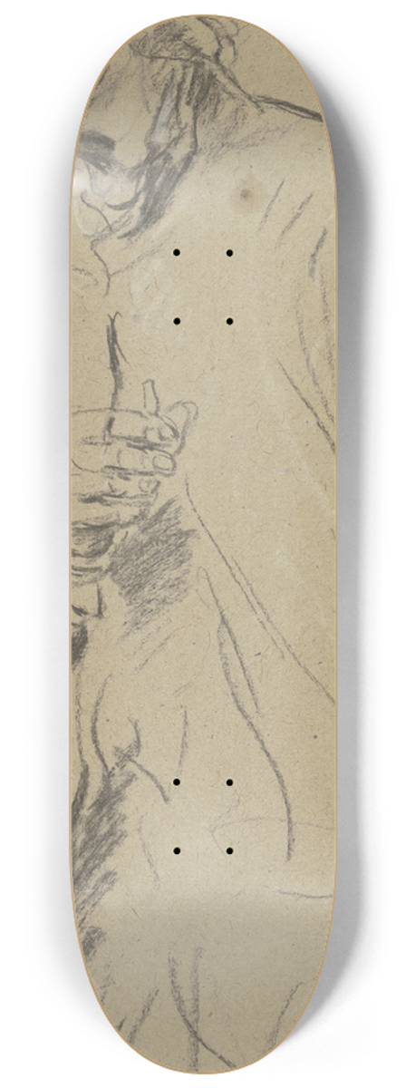 Anton Burger - Study of a farmer 8.25 inch art skate deck