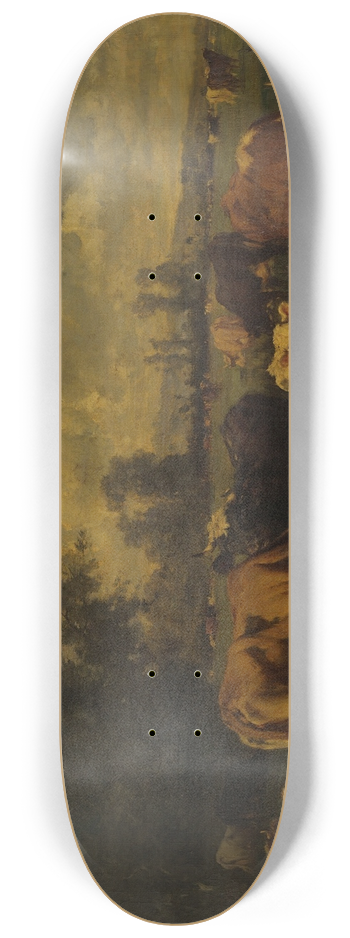 mile van Marcke - Cattle in a field 8.25 inch art skate deck