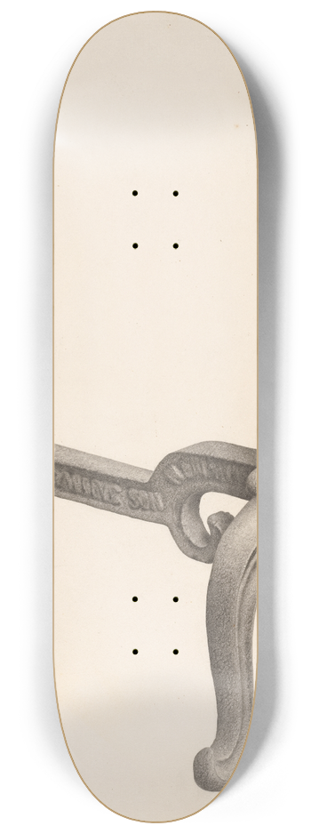 Milton Grubstein - Andiron (one of pair) 8.25 inch art skate deck