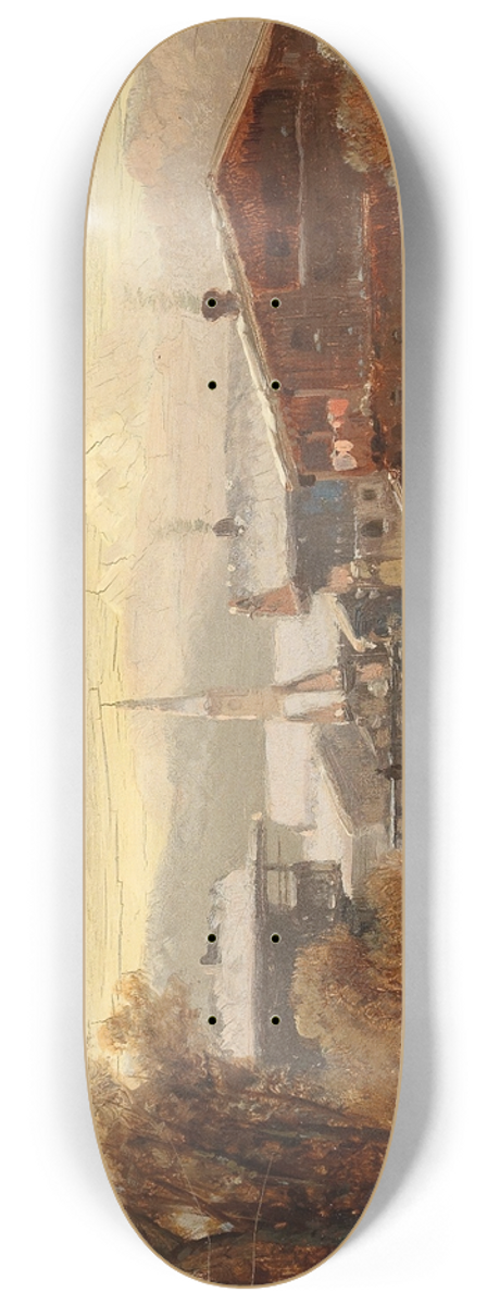 Anton Doll - View Of Hardt On Lake Constance 8.25 inch art skate deck