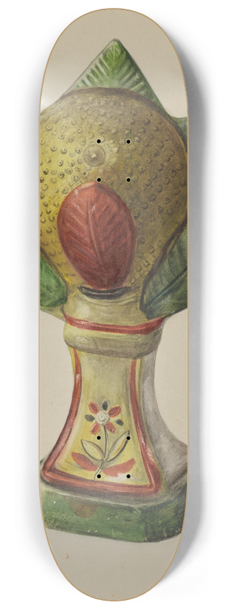 Mina Lowry - Pa. German Chalkware Mantel Ornament 8.25 inch art skate deck
