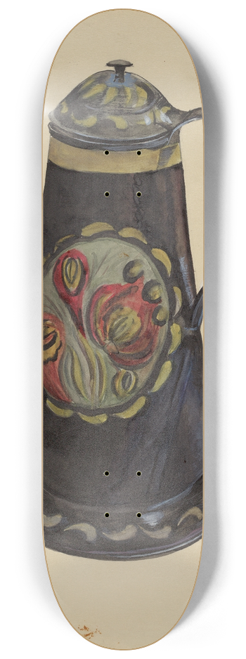 Mina Lowry - Toleware Coffee Pot 8.25 inch art skate deck