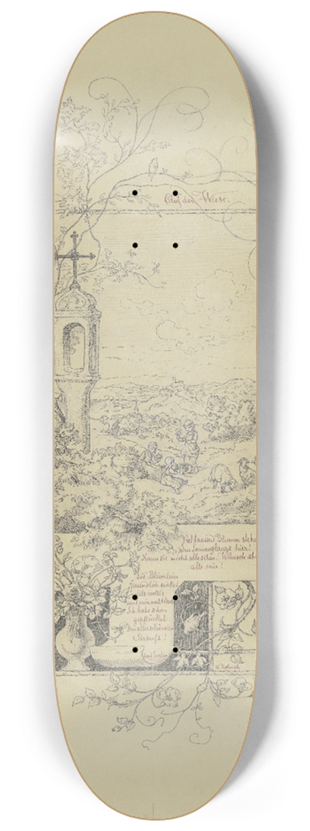 Minna Roberth - Auf der Wiese 8.25 inch art skate deck