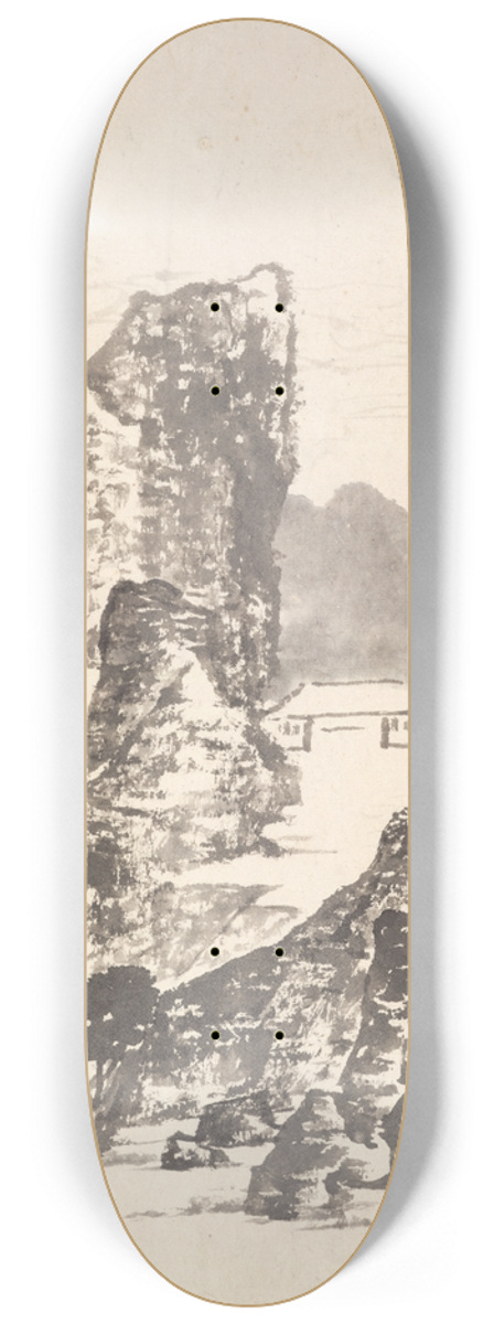 Min Zhen - Landscape after Mi Fu 8.25 inch art skate deck