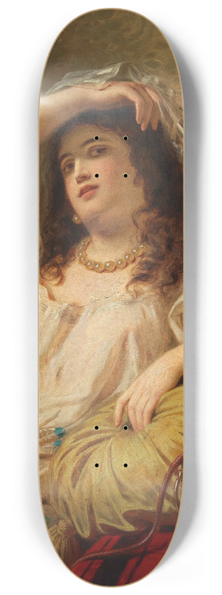 Anton Ebert - An Odalisque With A Water Pipe 8.25 inch art skate deck