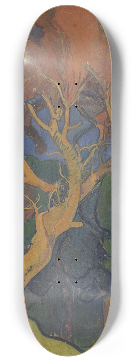 Mogens Ballin - Wood with Crooked Tree 8.25 inch art skate deck
