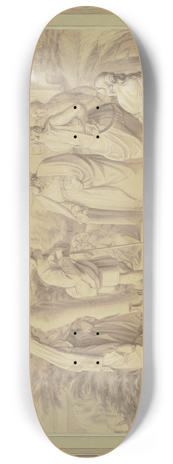 Moritz Daniel Oppenheim - Boas and Ruth 8.25 inch art skate deck