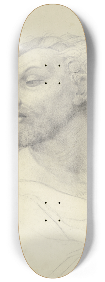 Moritz Daniel Oppenheim - Mnnerkopf aus Raffaels Disputa 8.25 inch art skate deck