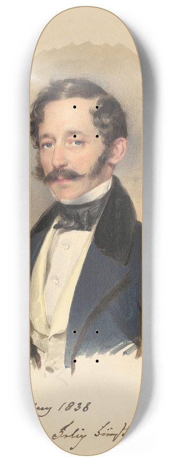 Moritz Michael Daffinger - Prince Felix of Schwarzenberg 8.25 inch art skate deck