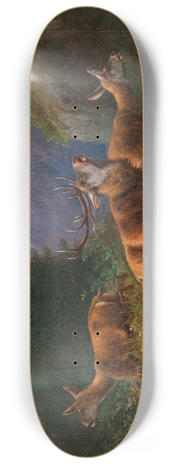 Moritz Mller - Stags in the Mountains 8.25 inch art skate deck