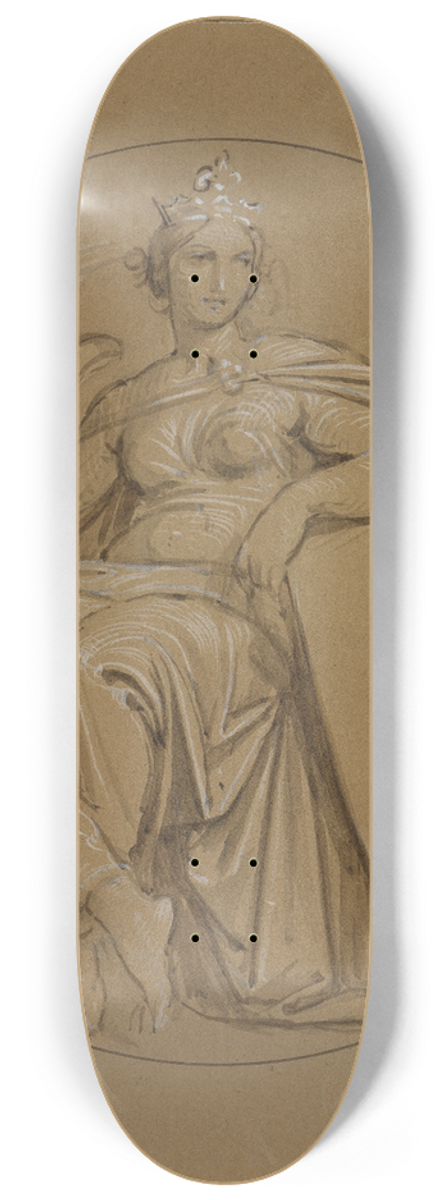 Moritz von Schwind - Allegorie der Stadt Florenz 8.25 inch art skate deck