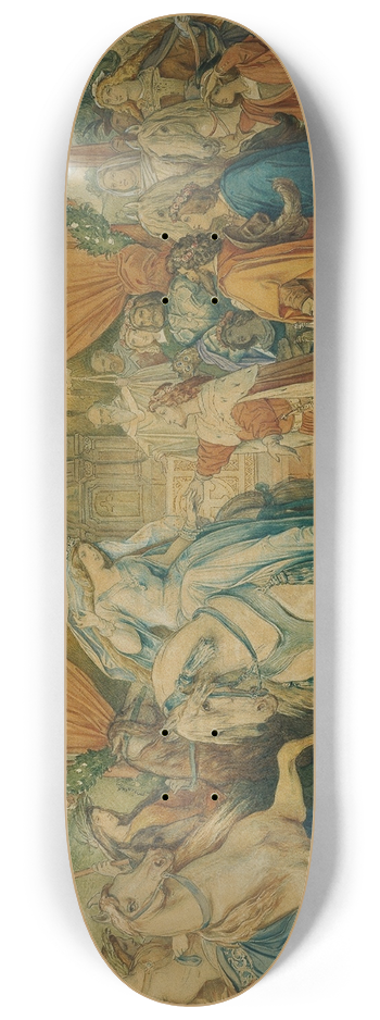 Moritz von Schwind - Die schne Melusine; III. Die Braut 8.25 inch art skate deck