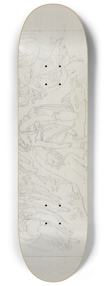 Moritz von Schwind - Meles und Kritheis 8.25 inch art skate deck