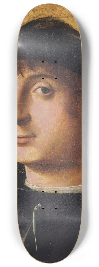 Antonello da Messina - Portrait of a Young Gentleman 8.25 inch art skate deck