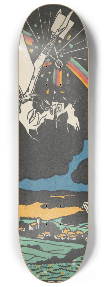 Moriz Jung - Rainbow Obstacle (Hindernis Regenbogen) 8.25 inch art skate deck