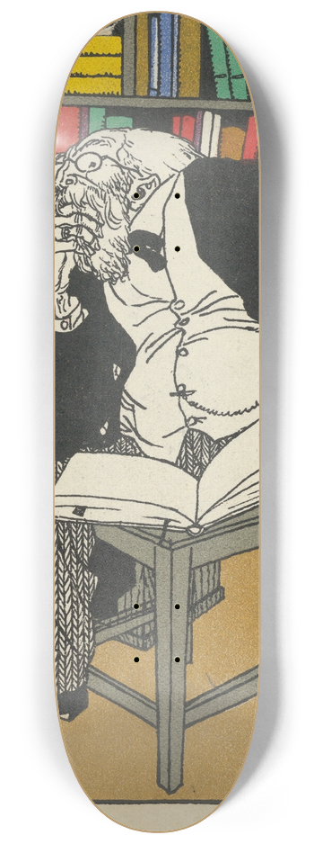 Moriz Jung - The Dialectician (Der Diaektforscher) 8.25 inch art skate deck