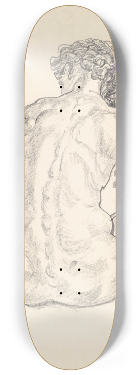 Anton Emanuel Peschka - Sitzender weiblicher Rckenakt 8.25 inch art skate deck
