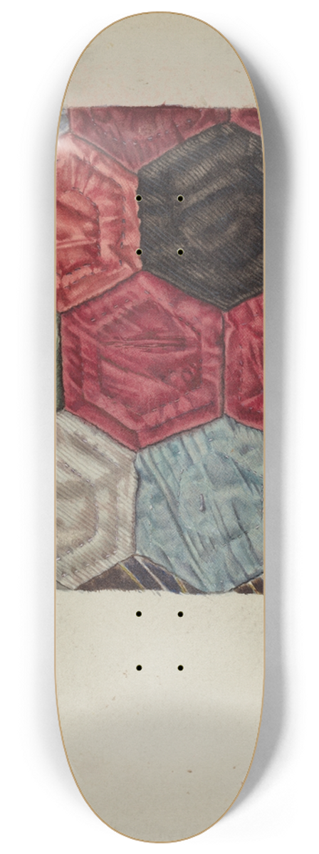 Mrs. Goodwin - Quilt (detail)  Honeycomb Pattern 8.25 inch art skate deck
