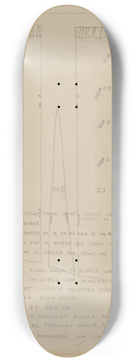 Nancy Crimi - Dress (Pattern) 8.25 inch art skate deck