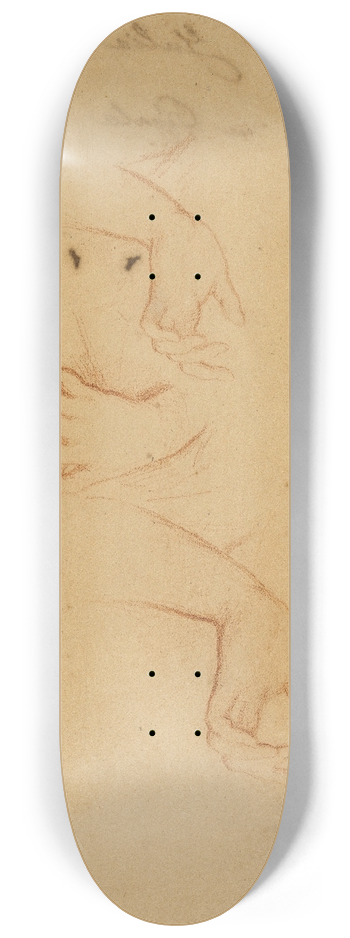 Narcisse-Virgile Diaz de La Pea - Etude de mains 8.25 inch art skate deck