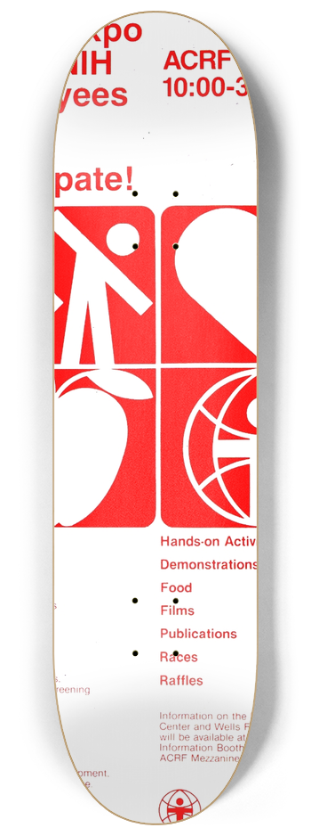 National Institutes of Health - Keeping the health in NIH 8.25 inch art skate deck