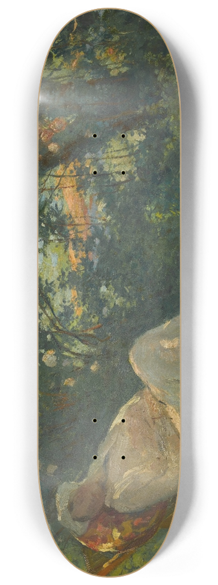 Nazmi Ziya Gran - Lady in Pink on a Chaise Longue 8.25 inch art skate deck