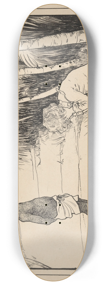 Nelly Spoor - Twee jongens in een woestijnlandschap 8.25 inch art skate deck