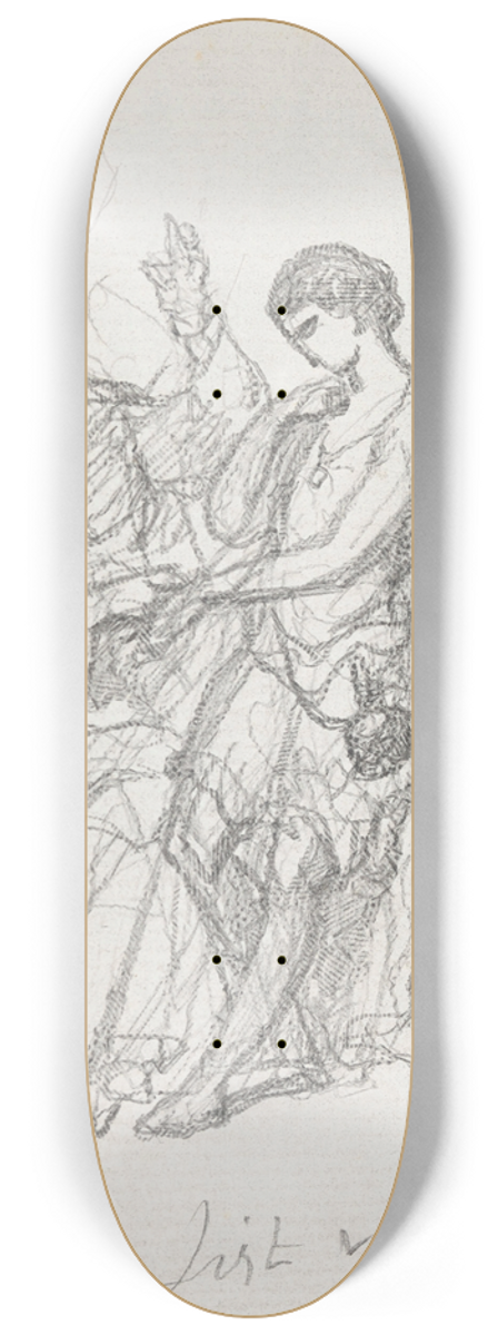 Nicaise De Keyser - Biblical Scene 8.25 inch art skate deck