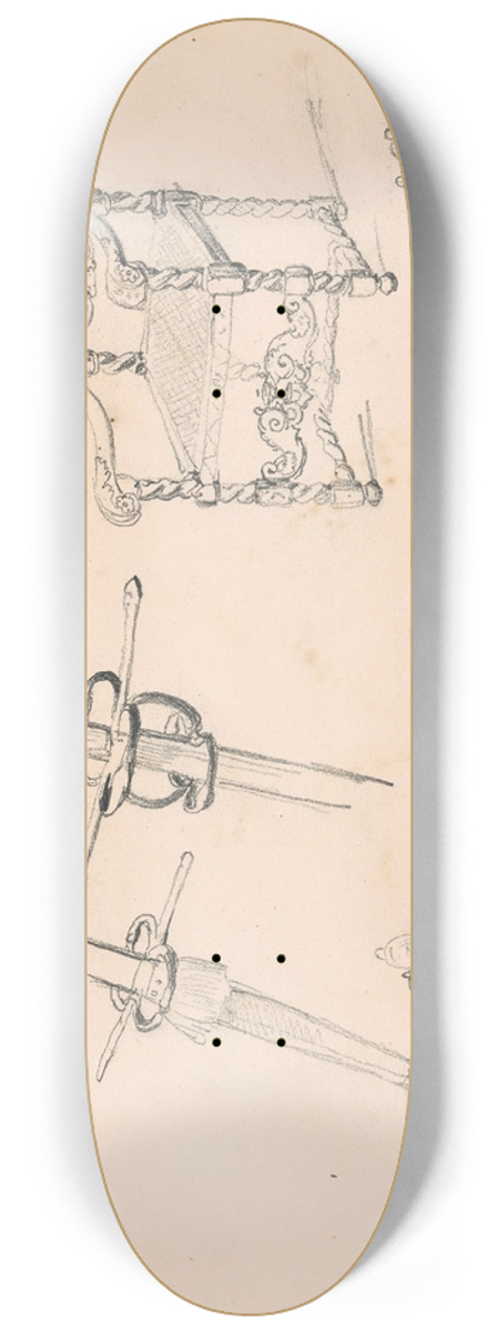 Nicaise De Keyser - Degengevesten, Chair and Bench 8.25 inch art skate deck