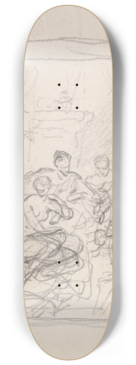 Nicaise De Keyser - Francis I of France Visiting Benvenuto Cellinis Studio 8.25 inch art skate deck