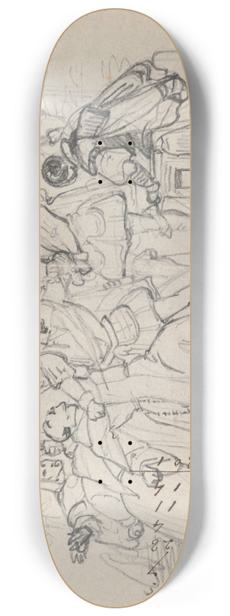 Nicaise De Keyser - Historical Scene 8.25 inch art skate deck