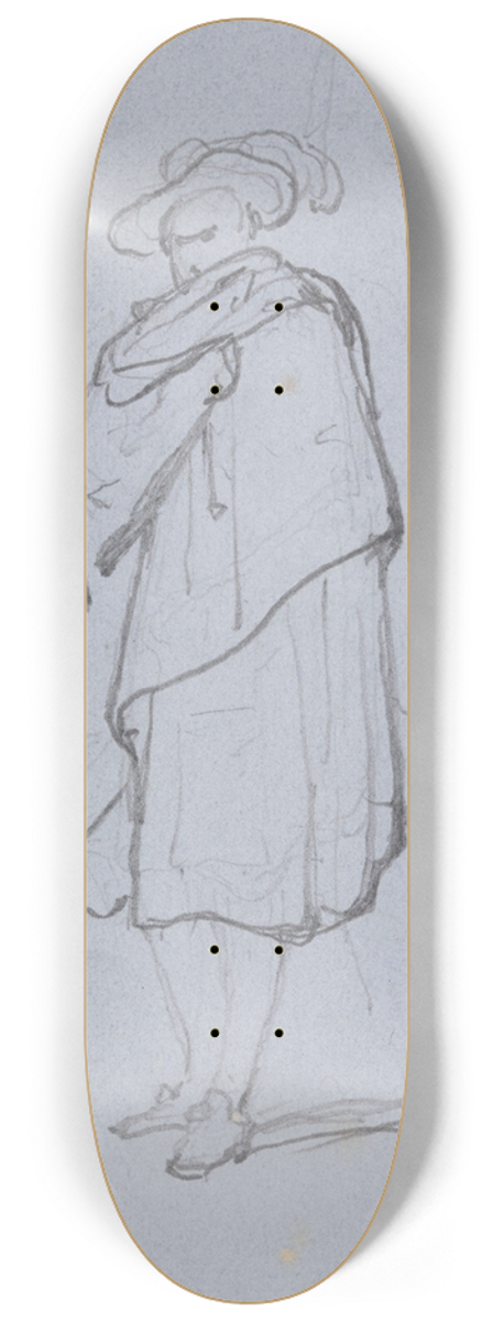 Nicaise De Keyser - Man with Cape 8.25 inch art skate deck