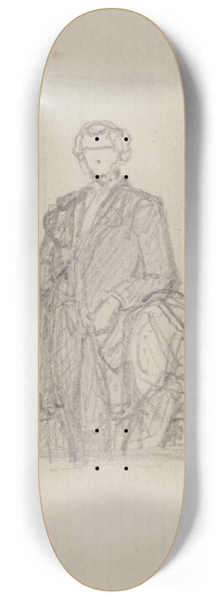Nicaise De Keyser - Portrait of a Man 8.25 inch art skate deck