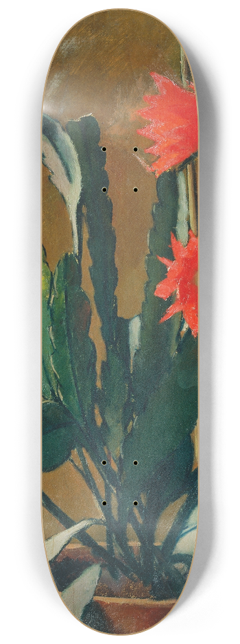 Anton Hula - Stillleben Mit Blhendem Kaktus 8.25 inch art skate deck