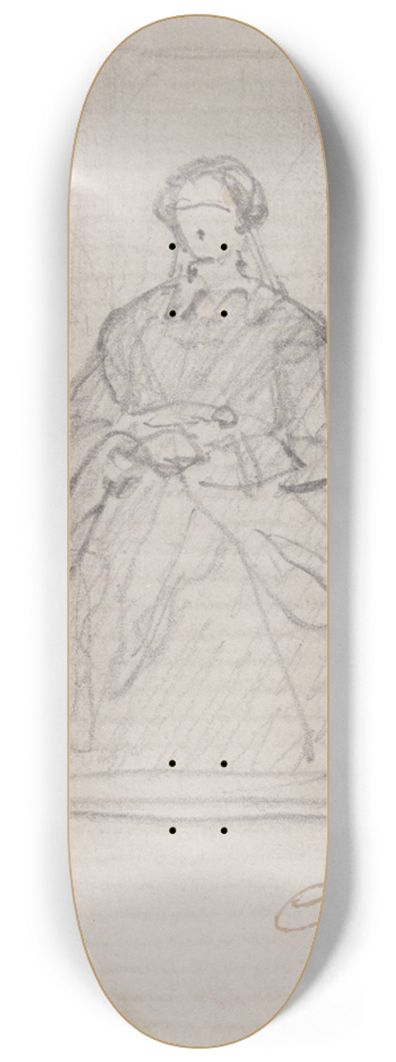 Nicaise De Keyser - Portrait of a Woman 8.25 inch art skate deck