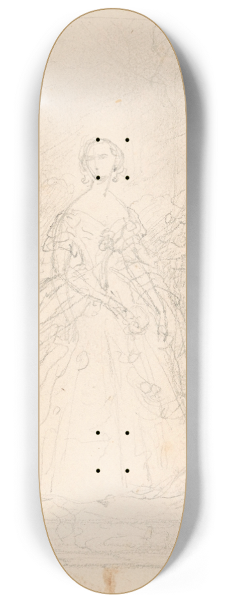 Nicaise De Keyser - Portrait of a Woman 8.25 inch art skate deck